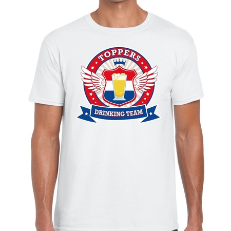 Wit Toppers drinking team t-shirt heren