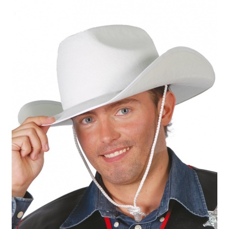 White cowboy hat for adults